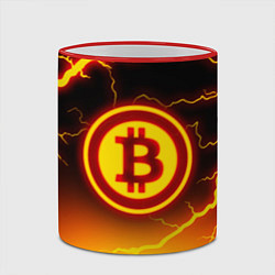 Кружка 3D ОГНЕННЫЙ БИТКОИН HODL IT BITCOIN, цвет: 3D-красный кант — фото 2