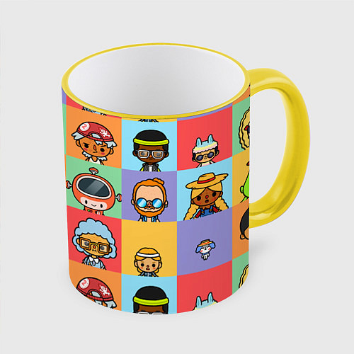 Кружка цветная TOCA BOCA WORLD HERO / 3D-Желтый кант – фото 1
