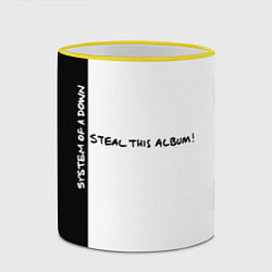 Кружка 3D System of a Down - Steal This Album!, цвет: 3D-желтый кант — фото 2