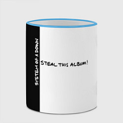 Кружка 3D System of a Down - Steal This Album!, цвет: 3D-небесно-голубой кант — фото 2