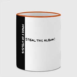 Кружка 3D System of a Down - Steal This Album!, цвет: 3D-оранжевый кант — фото 2