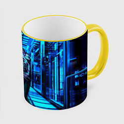 Кружка 3D Крадущийся тигр, цвет: 3D-желтый кант