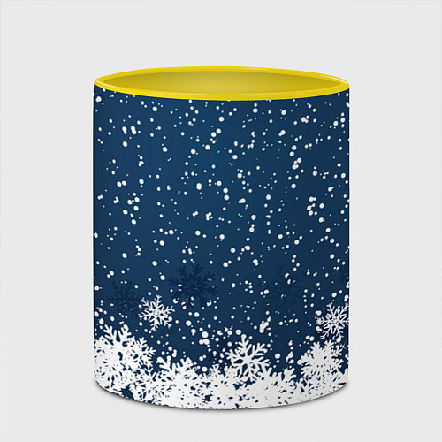 Кружка цветная Snow / 3D-Белый + желтый – фото 2