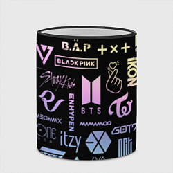 Кружка 3D K-pop лого исполнителей, цвет: 3D-черный кант — фото 2