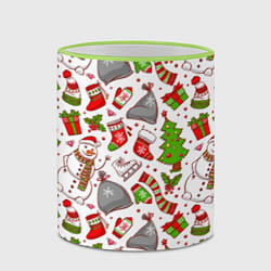 Кружка 3D Новый Год!, цвет: 3D-светло-зеленый кант — фото 2