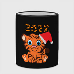 Кружка 3D Маленький тигр 2022, цвет: 3D-черный кант — фото 2