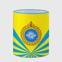 Кружка 3D Большая эмблема ВВС РФ, цвет: 3D-небесно-голубой кант — фото 2