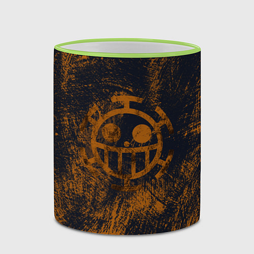 Кружка цветная Пираты сердца из Ван Пис / 3D-Светло-зеленый кант – фото 2