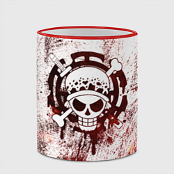 Кружка 3D Трафальгар Ло Пираты сердца Весёлый Роджер, цвет: 3D-красный кант — фото 2