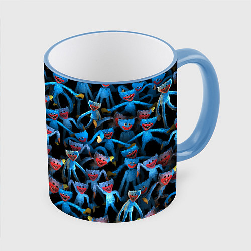 Кружка цветная Толпа Хагги Вагги / 3D-Небесно-голубой кант – фото 1