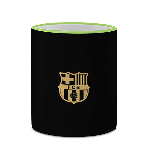 Кружка цветная Golden Barca / 3D-Светло-зеленый кант – фото 2