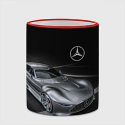 Кружка 3D Mercedes-Benz motorsport black, цвет: 3D-красный кант — фото 2