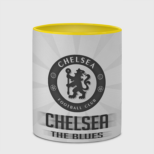 Кружка цветная Chelsea FC Graphite Theme / 3D-Белый + желтый – фото 2