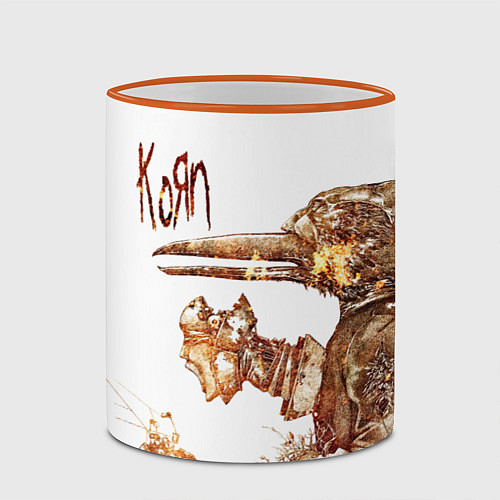 Кружка цветная Untitled - Korn / 3D-Оранжевый кант – фото 2