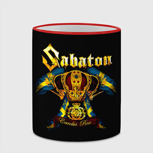 Кружка цветная Carolus Rex - Sabaton / 3D-Красный кант – фото 2