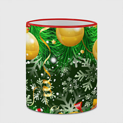 Кружка 3D Новогоднее Настроение Елка, цвет: 3D-красный кант — фото 2