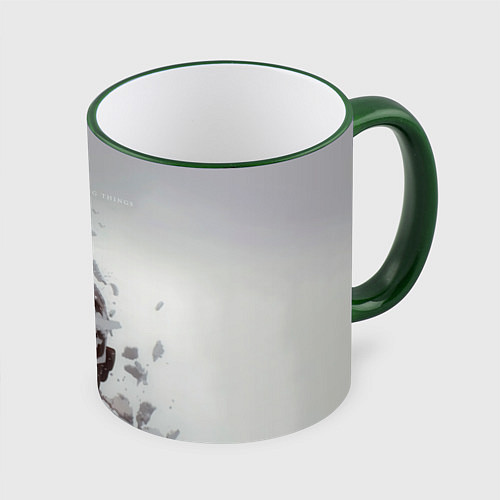 Кружка цветная Living Things - Linkin Park / 3D-Зеленый кант – фото 1