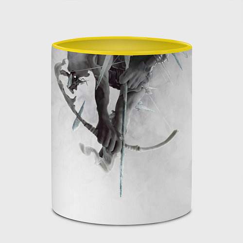 Кружка цветная The Hunting Party - Linkin Park / 3D-Белый + желтый – фото 2