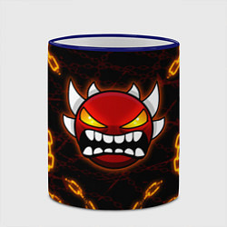 Кружка 3D Geometry Dash: Fire Chains, цвет: 3D-синий кант — фото 2