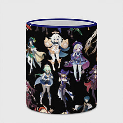 Кружка 3D GENSHIN IMPACT ПЕРСОНАЖИ ИГРЫ HEROES, цвет: 3D-синий кант — фото 2