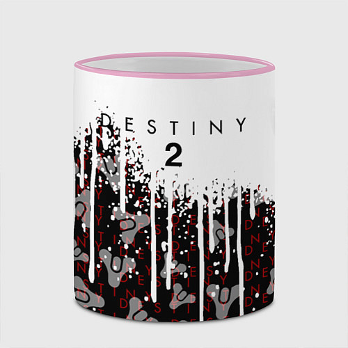 Кружка цветная Destiny Подтеки красок / 3D-Розовый кант – фото 2