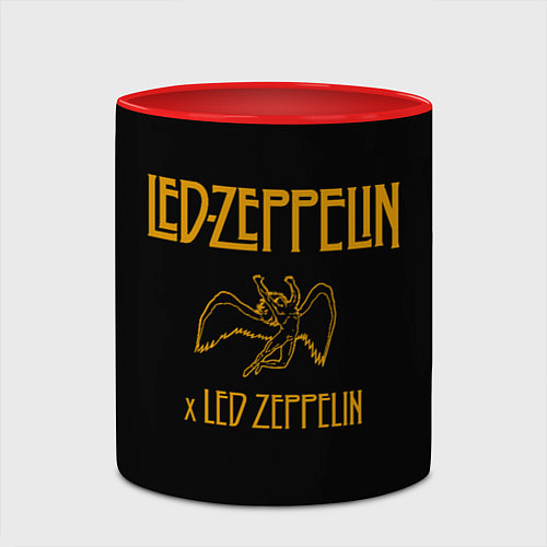 Кружка цветная Led Zeppelin x Led Zeppelin / 3D-Белый + красный – фото 2