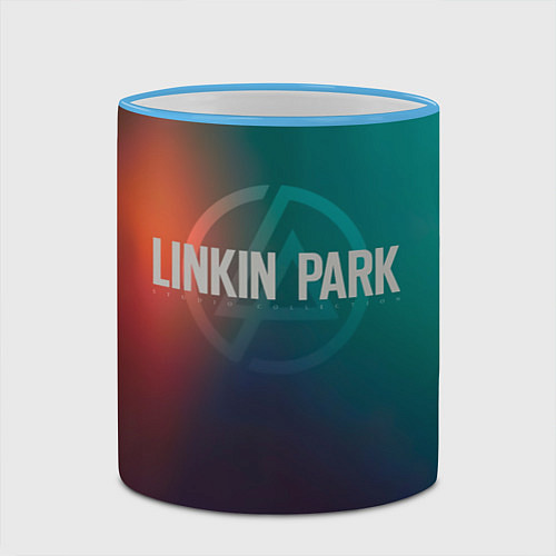 Кружка цветная Studio Collection - Linkin Park / 3D-Небесно-голубой кант – фото 2