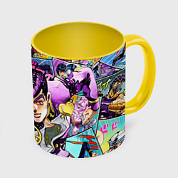 Кружка 3D JoJos Bizarre Adventure: Josuke, цвет: 3D-белый + желтый