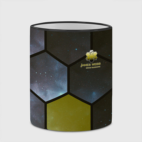 Кружка цветная JWST space cell theme / 3D-Черный кант – фото 2