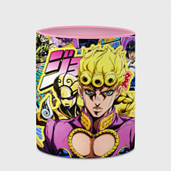 Кружка 3D JoJos Bizarre Adventure - Джорно Джованна, цвет: 3D-белый + розовый — фото 2