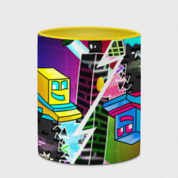 Кружка 3D Geometry Dash: Parallel Worlds, цвет: 3D-белый + желтый — фото 2