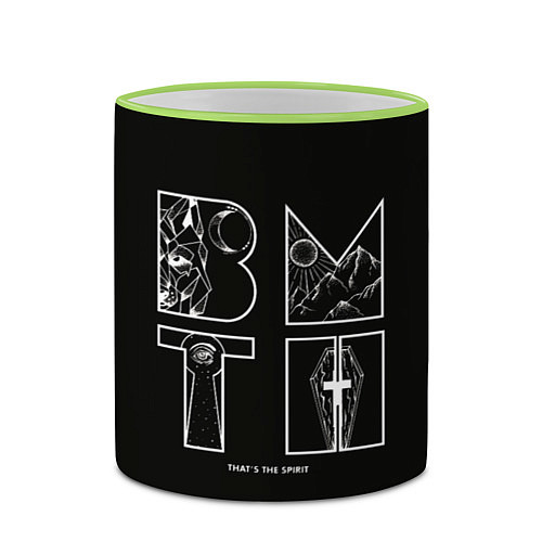 Кружка цветная Thats the spirit BMTH / 3D-Светло-зеленый кант – фото 2