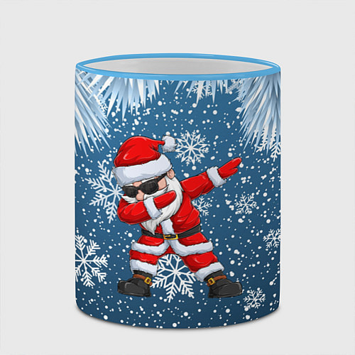 Кружка цветная DAB SANTA WINTER / 3D-Небесно-голубой кант – фото 2