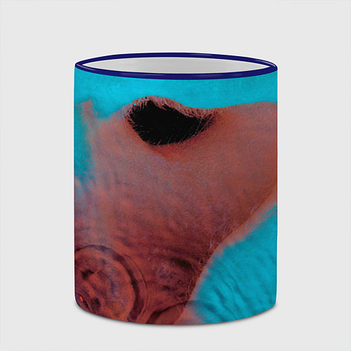 Кружка цветная Meddle - Pink Floyd / 3D-Синий кант – фото 2