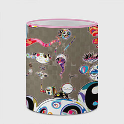 Кружка 3D Takashi Murakami арт с языками, цвет: 3D-розовый кант — фото 2