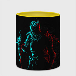 Кружка 3D Dark Souls NEON Силуэт, цвет: 3D-белый + желтый — фото 2