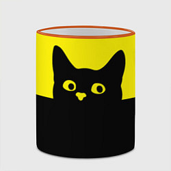 Кружка 3D Котик голова кота, цвет: 3D-оранжевый кант — фото 2