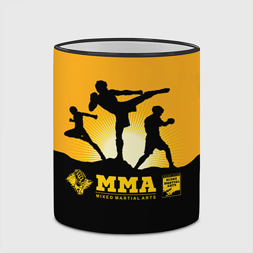 Кружка цветная ММА Mixed Martial Arts / 3D-Черный кант – фото 2