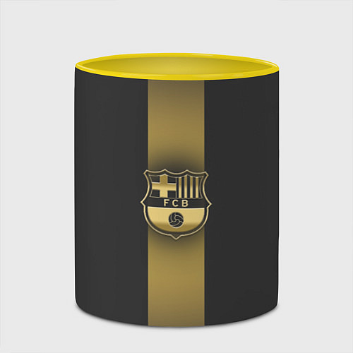 Кружка цветная Barcelona Gold-Graphite Theme / 3D-Белый + желтый – фото 2