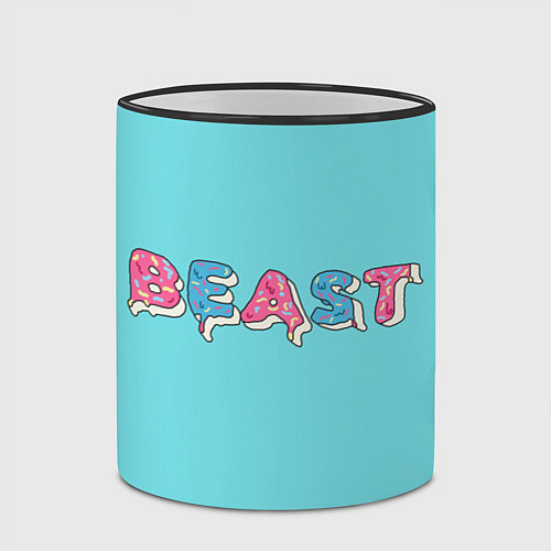 Кружка цветная Mr Beast Donut / 3D-Черный кант – фото 2