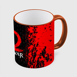 Кружка 3D GOD OF WAR КРАТОС ЛОГО, цвет: 3D-оранжевый кант