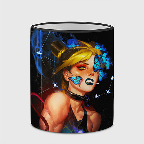 Кружка цветная Jojo Stone Ocean Jolyne cujoh / 3D-Черный кант – фото 2