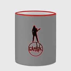 Кружка 3D Бардак Grey theme, цвет: 3D-красный кант — фото 2