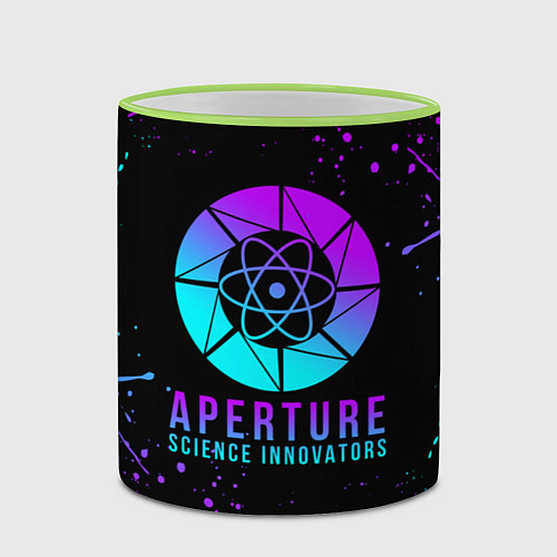 Кружка цветная PORTAL NEON ПОРТАЛ НЕОН / 3D-Светло-зеленый кант – фото 2