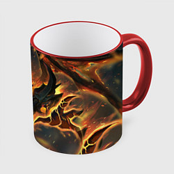 Кружка 3D DOTA 2 SHADOW FIEND ТЕНЬ, цвет: 3D-красный кант