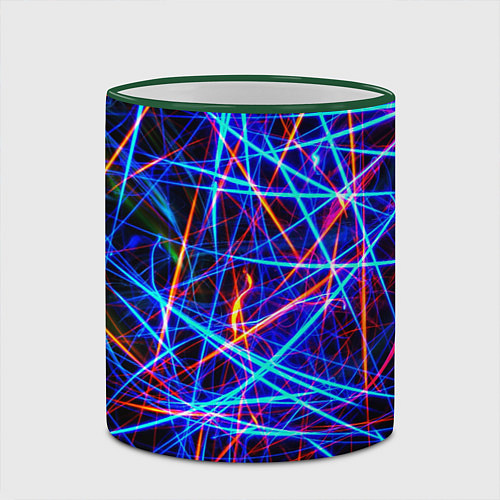 Кружка цветная NEON LINES Glowing Lines Effect / 3D-Зеленый кант – фото 2