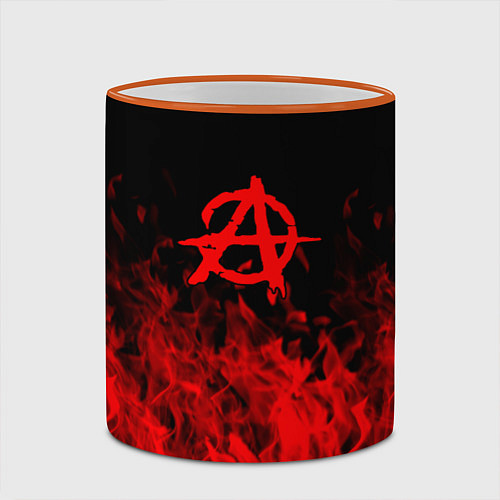 Кружка цветная Гражданская оборона пламя / 3D-Оранжевый кант – фото 2