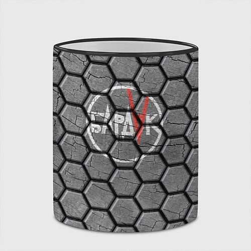 Кружка цветная Барадак на гранитной плитке / 3D-Черный кант – фото 2