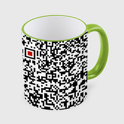 Кружка 3D Отвали - нецензурно, цвет: 3D-светло-зеленый кант