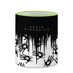 Кружка 3D Death Stranding Отпечаток ладони, цвет: 3D-светло-зеленый кант — фото 2
